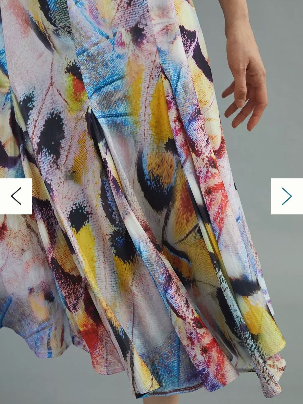 Anthropologie Women’s Midi Abstract Colorful Print Zip Skirt- Size 14 - Picture 13 of 14